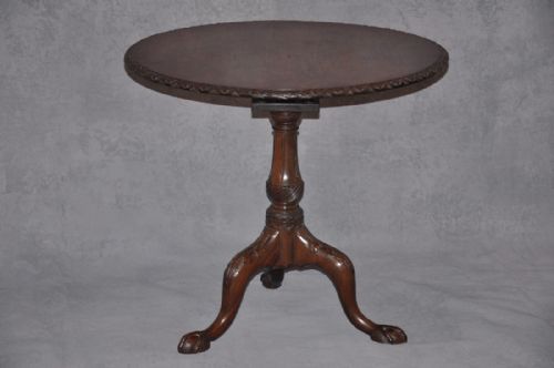 18TH CENTURY MAHOGANY CHIPPENDALE TRIPOD TABLE - ADDITIONAL PHOTO 1
