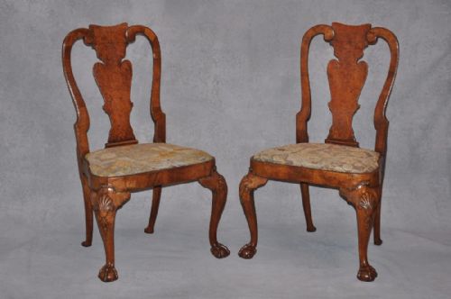 Fine Pair of Early 18th Century Walnut Side Chairs in the Manner of Giles Grendey