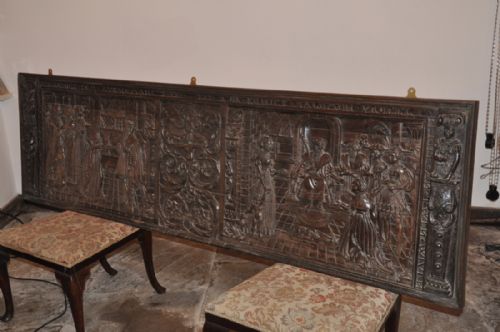 large 16th century carved oak panel - CATEGORY: ANTIQUE MISCELLANEOUS - DATED BEFORE 1700