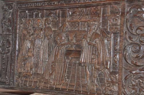 LARGE 16TH CENTURY CARVED OAK PANEL - ADDITIONAL PHOTO 2