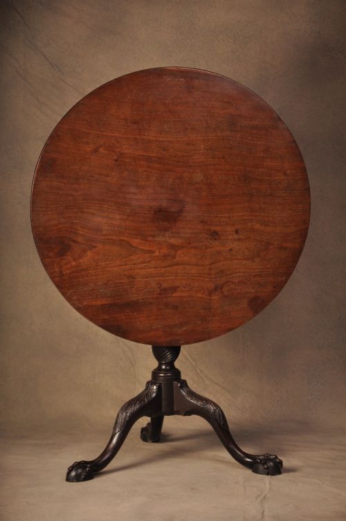 fine 18th century mahogany chippendale tripod table - CATEGORY: ANTIQUE TABLES - DATED 18TH CENTURY