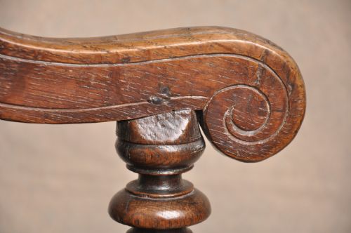 17TH CENTURY OAK WAINSCOT CHAIR - ADDITIONAL PHOTO 7