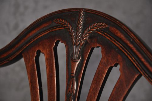 PAIR OF 18TH CENTURY MAHOGANY HEPPLEWHITE ARMCHAIRS - ADDITIONAL PHOTO 2