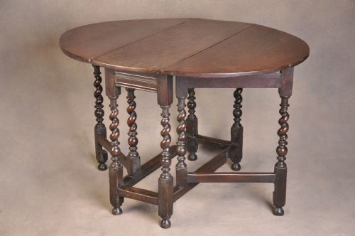 CHARLES II OAK GATELEG TABLE - ADDITIONAL PHOTO 1