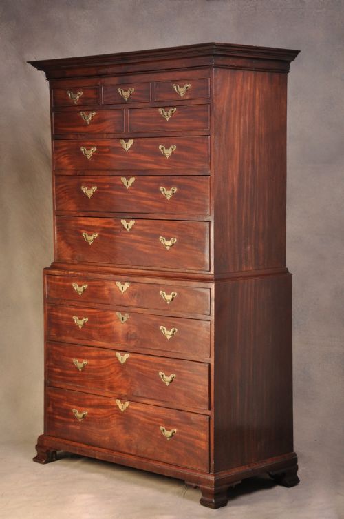 18TH CENTURY MAHOGANY CHEST ON CHEST - ADDITIONAL PHOTO 7
