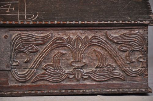 17TH CENTURY DATED OAK BOX - ADDITIONAL PHOTO 2