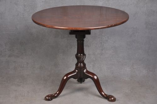 fine 18th century mahogany chippendale tripod table - CATEGORY: ANTIQUE TABLES - DATED 18TH CENTURY