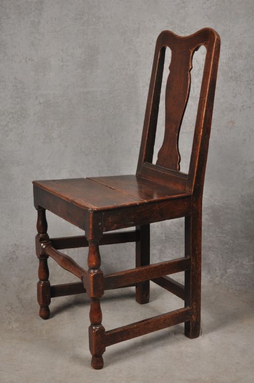 PAIR OF EARLY 18TH CENTURY OAK BACKSTOOLS - ADDITIONAL PHOTO 6