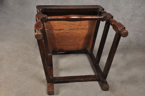 PAIR OF EARLY 18TH CENTURY OAK BACKSTOOLS - ADDITIONAL PHOTO 9
