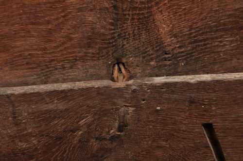 SMALL EARLY 17TH CENTURY OAK COFFER - ADDITIONAL PHOTO 4