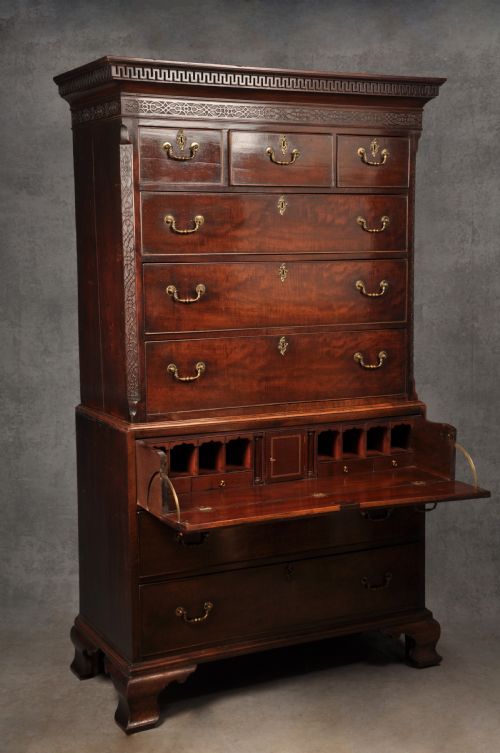 18TH CENTURY MAHOGANY SECRETAIRE TALLBOY - ADDITIONAL PHOTO 16