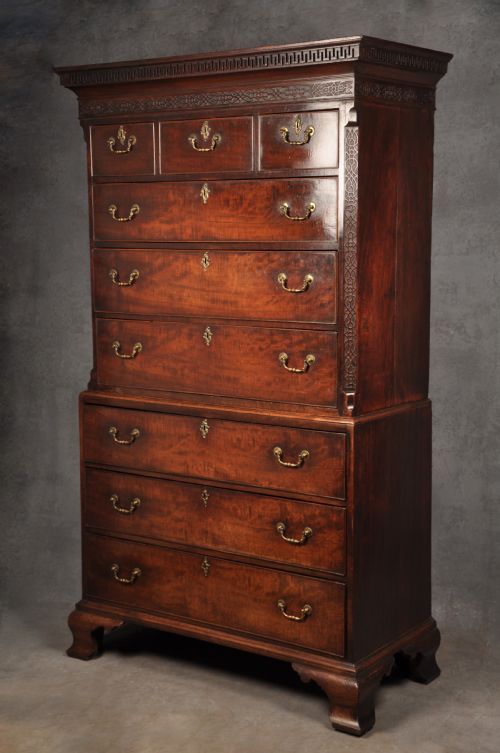 18TH CENTURY MAHOGANY SECRETAIRE TALLBOY - ADDITIONAL PHOTO 17