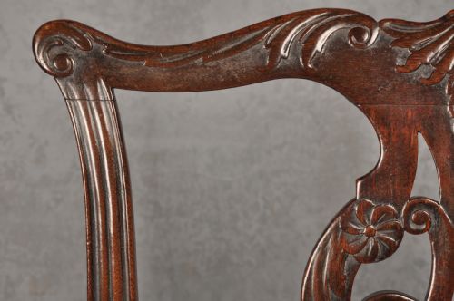 18TH CENTURY MAHOGANY CHIPPENDALE ARMCHAIR - ADDITIONAL PHOTO 4
