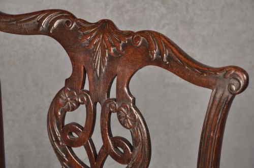 18TH CENTURY MAHOGANY CHIPPENDALE ARMCHAIR - ADDITIONAL PHOTO 5