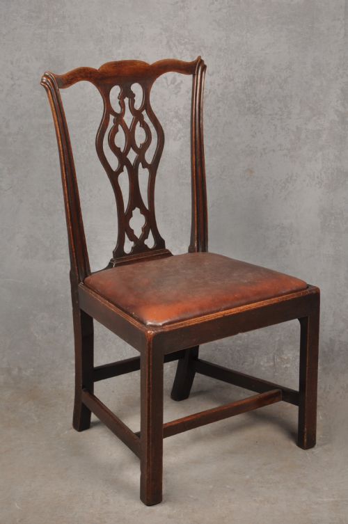 SET OF SIX 18TH CENTURY MAHOGANY CHIPPENDALE CHAIRS - ADDITIONAL PHOTO 1