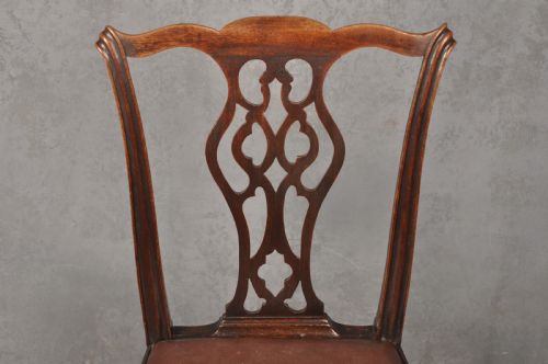 SET OF SIX 18TH CENTURY MAHOGANY CHIPPENDALE CHAIRS - ADDITIONAL PHOTO 3