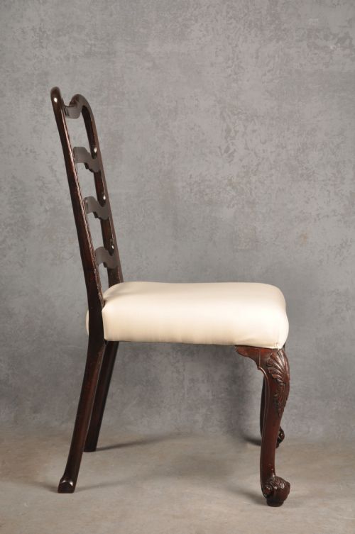 PAIR OF 18TH CENTURY MAHOGANY LADDERBACK CHAIRS - ADDITIONAL PHOTO 6