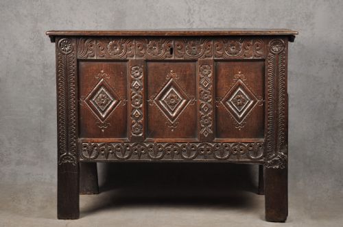 17th century yorkshire coffer - CATEGORY: ANTIQUE CHESTS - DATED 17TH CENTURY