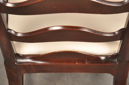 FOUR FINE 18TH CENTURY MAHOGANY LADDERBACK CHAIRS - ADDITIONAL PHOTO 9