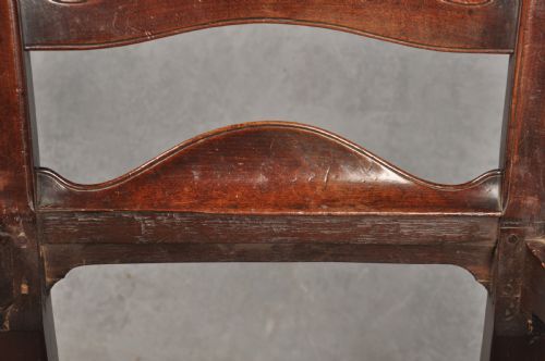 FOUR FINE 18TH CENTURY MAHOGANY LADDERBACK CHAIRS - ADDITIONAL PHOTO 12