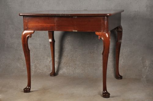 FINE 18TH CENTURY MAHOGANY CONCERTINA ACTION TEA TABLE - ADDITIONAL PHOTO 5