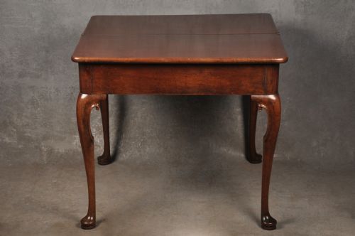 FINE 18TH CENTURY MAHOGANY CONCERTINA ACTION TEA TABLE - ADDITIONAL PHOTO 6