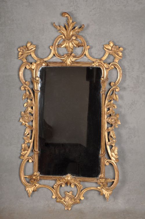 chippendale style giltwood mirror - CATEGORY: ANTIQUE MIRRORS - DATED EDWARDIAN