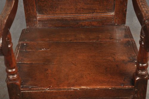 17TH CENTURY OAK WAINSCOT CHAIR - ADDITIONAL PHOTO 6