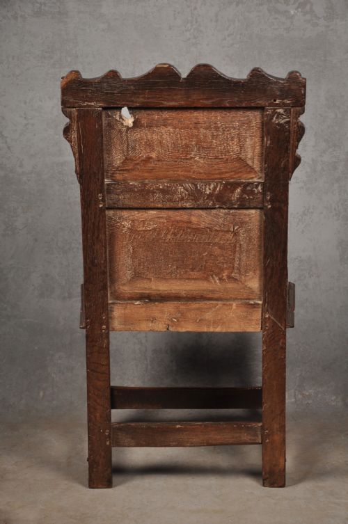 17TH CENTURY OAK WAINSCOT CHAIR - ADDITIONAL PHOTO 14