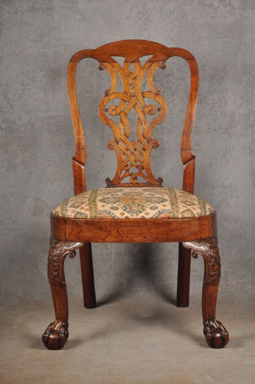 RARE GEORGE II MAHOGANY SIDE CHAIR - ADDITIONAL PHOTO 1