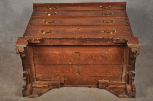 SMALL 18TH CENTURY OAK CHEST OF DRAWERS - ADDITIONAL PHOTO 14