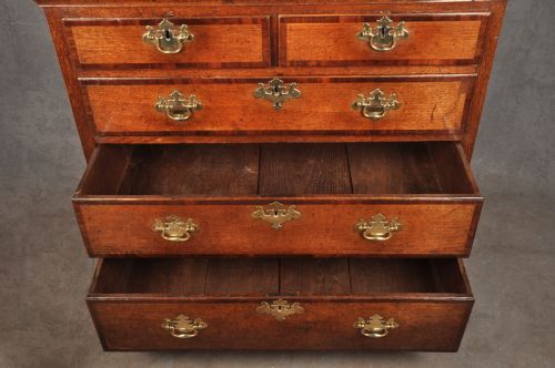 18TH CENTURY OAK CHEST OF DRAWERS - ADDITIONAL PHOTO 5