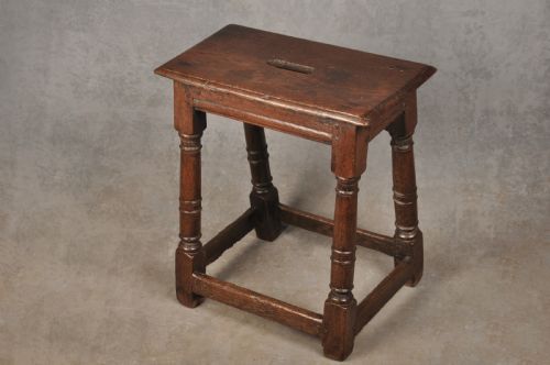 17TH CENTURY OAK JOINT STOOL - ADDITIONAL PHOTO 1