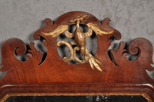 18TH CENTURY MAHOGANY CHIPPENDALE MIRROR - ADDITIONAL PHOTO 1