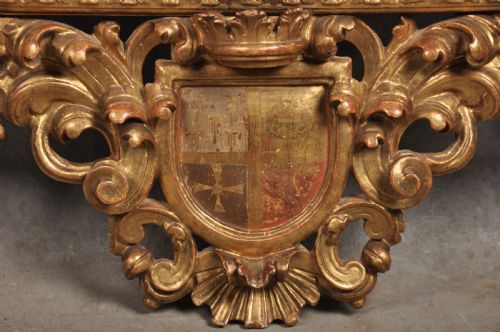 EARLY 18TH CENTURY SPANISH GILTWOOD POLYCHROME MIRROR - ADDITIONAL PHOTO 4