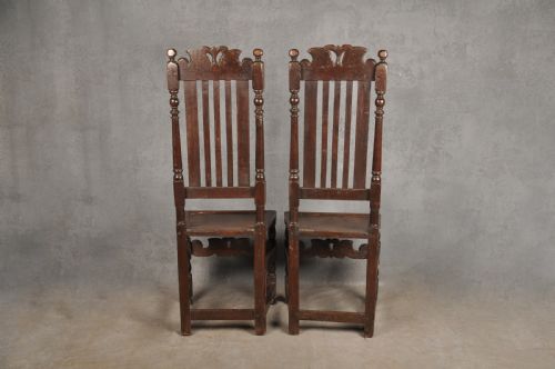 FINE PAIR OF 17TH CENTURY OAK SIDE CHAIRS - ADDITIONAL PHOTO 8