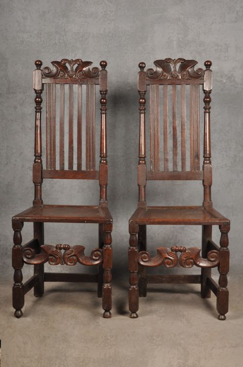 FINE PAIR OF 17TH CENTURY OAK SIDE CHAIRS - ADDITIONAL PHOTO 12