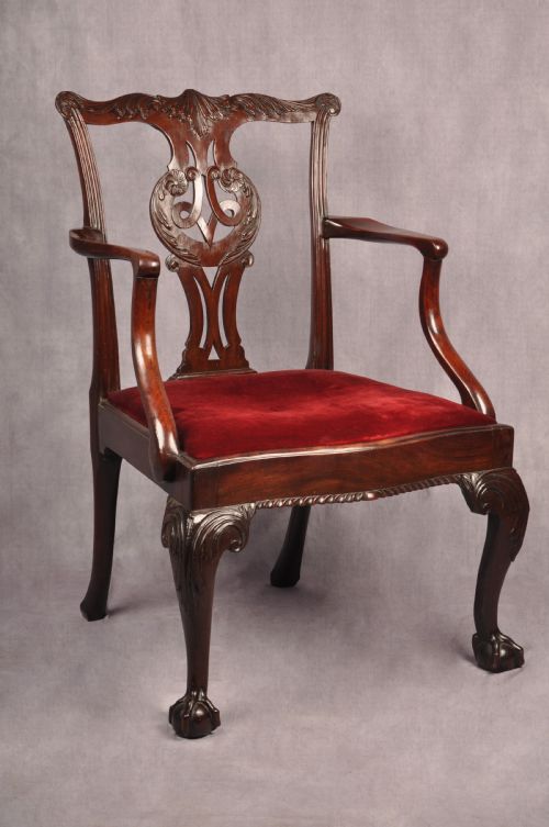 fine mid 18th century mahogany armchair - CATEGORY: ANTIQUE CHAIRS - DATED 18TH CENTURY