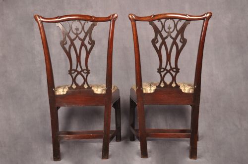 FINE PAIR OF 18TH CENTURY MAHOGANY CHIPPENDALE CHAIRS - ADDITIONAL PHOTO 7