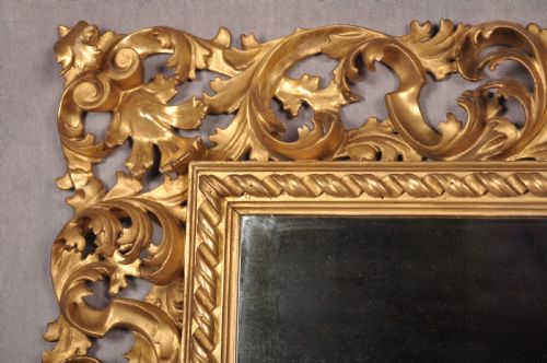 FINE 19TH CENTURY FLORENTINE GILTWOOD MIRROR - ADDITIONAL PHOTO 3