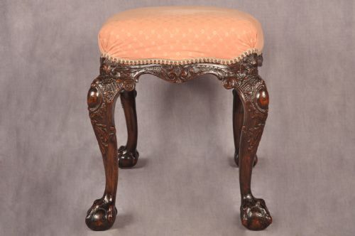 FINE 19TH CENTURY WALNUT STOOL - ADDITIONAL PHOTO 2