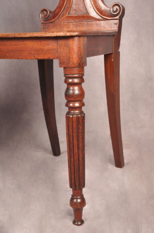 FINE PAIR OF REGENCY HALL CHAIRS - ADDITIONAL PHOTO 3