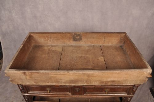 RARE 17TH CENTURY OAK CHEST OF DRAWERS - ADDITIONAL PHOTO 11