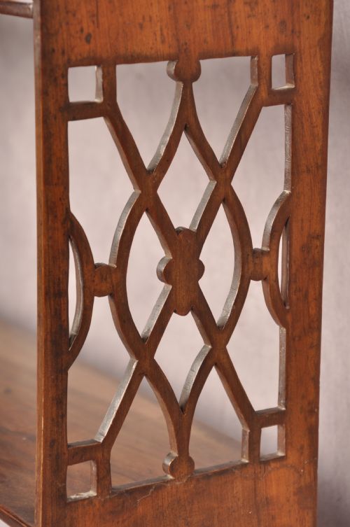 18TH CENTURY PADOUK WOOD CHIPPENDALE HANGING SHELVES - ADDITIONAL PHOTO 7