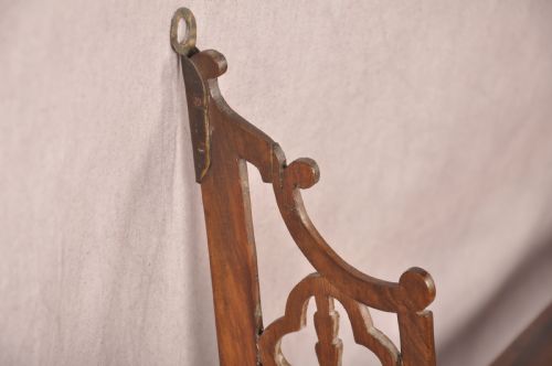 18TH CENTURY PADOUK WOOD CHIPPENDALE HANGING SHELVES - ADDITIONAL PHOTO 10