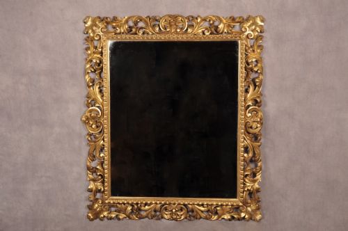 large late 18th century florentine mirror - CATEGORY: ANTIQUE MIRRORS - DATED 18TH CENTURY