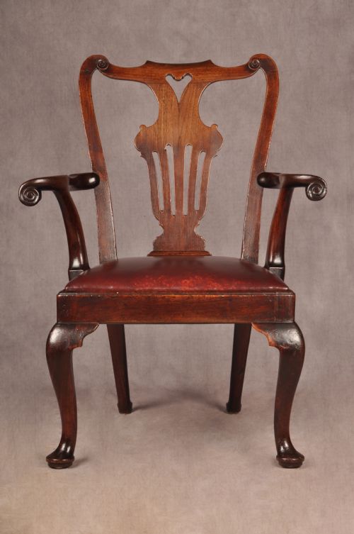GEORGE II WALNUT ARMCHAIR - ADDITIONAL PHOTO 1