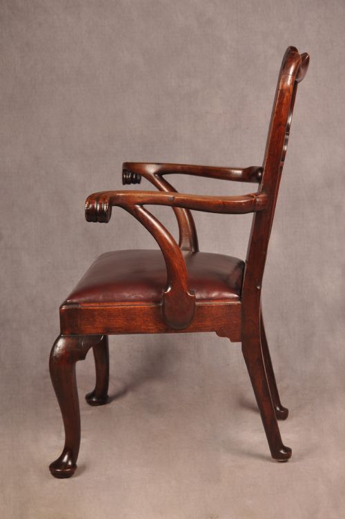 GEORGE II WALNUT ARMCHAIR - ADDITIONAL PHOTO 11