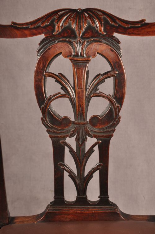FINE 18TH CENTURY MAHOGANY CHIPPENDALE ARMCHAIR - ADDITIONAL PHOTO 1