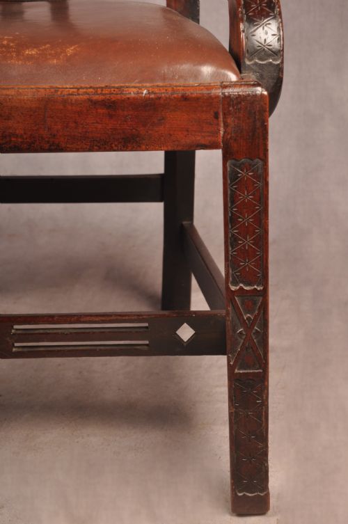 FINE 18TH CENTURY MAHOGANY CHIPPENDALE ARMCHAIR - ADDITIONAL PHOTO 5